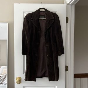 Genuine Leather Trench Coat